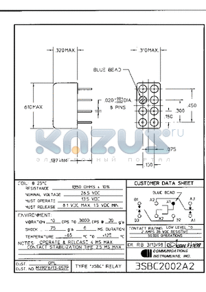 3SBC2002A2 datasheet - TYPE 3SBC RELAY