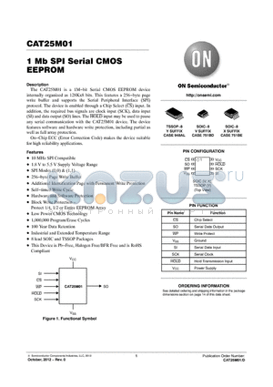 CAT25M01XI.T2 datasheet - 1 Mb SPI Serial CMOS EEPROM