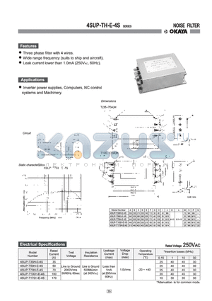 4SUP-T100H-E-4S datasheet - NOISE FILTER