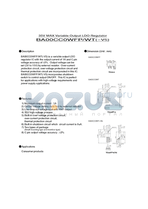 BA00CC0WFPWT-V5 datasheet - 35V MAX Variable Output LDO Regulator