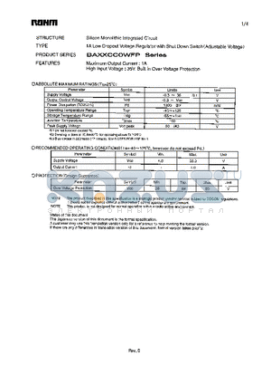 BA06CC0WFP datasheet - 1A Low Dropout Voltage Regulator with Shut Down Switch (Adjustable Voltage)