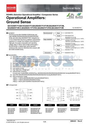 BA10358F_09 datasheet - Operational Amplifiers: Ground Sense