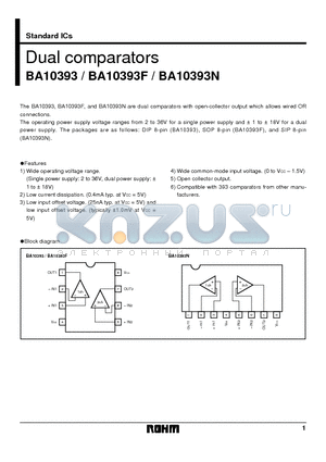 BA10393 datasheet - Dual comparators