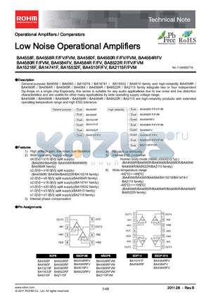 BA15532F datasheet - Low Noise Operational Amplifiers