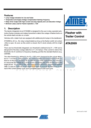 ATA2069-TASY datasheet - Flasher with Trailer Control