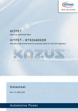 BTS3046SDR datasheet - Smart Low Side Power Switch