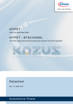 BTS3104SDL datasheet - Smart Low Side Power Switch