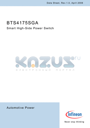 BTS4175SGA datasheet - Smart High-Side Power Switch