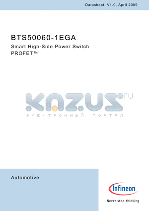 BTS50060-1EGA datasheet - Smart High-Side Power Switch PROFET