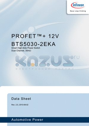 BTS5030-2EKA datasheet - Smart High-Side Power Switch