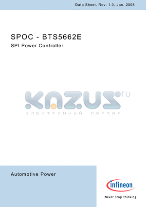 BTS5662E datasheet - SPI Power Controller
