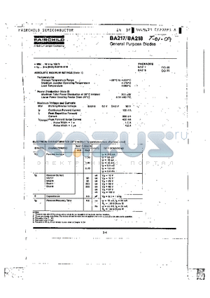 BA218 datasheet - General Purpose Diodes