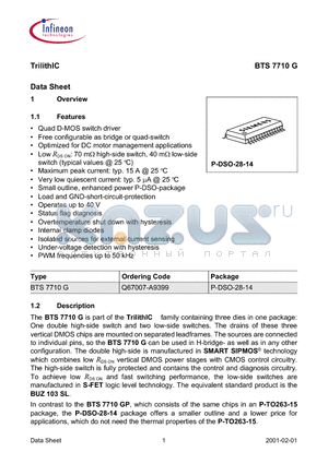 BTS7710G datasheet - TrilithIC