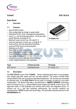 BTS7810K datasheet - TrilithIC