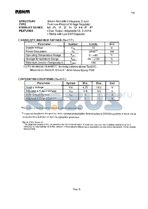 BA3259HFP datasheet - Dual Low-Dropout Voltage Regulator