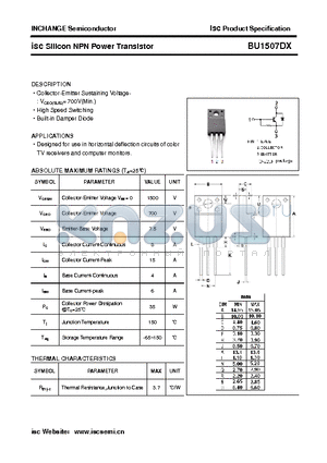 BU1507DX datasheet - isc Silicon NPN Power Transistor