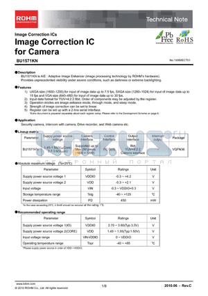 BU1571KN_10 datasheet - Image Correction IC for Camera