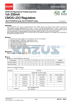 BU15TA2WNVX_11 datasheet - 1ch 200mA CMOS LDO Regulators