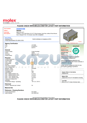 0430201008 datasheet - 3.00mm (.118