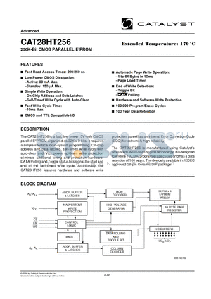 CAT28HT256D-25 datasheet - 256K-Bit CMOS PARALLEL E2PROM