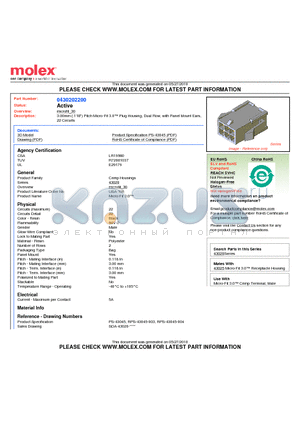 0430202200 datasheet - 3.00mm (.118