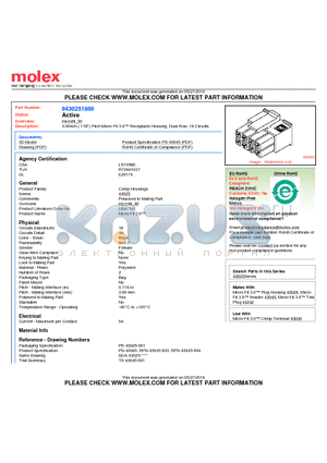 0430251800 datasheet - 3.00mm (.118