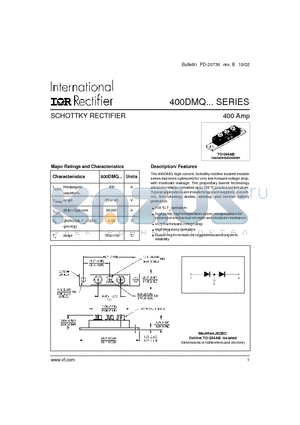 400DMQ045 datasheet - SCHOTTKY RECTIFIER