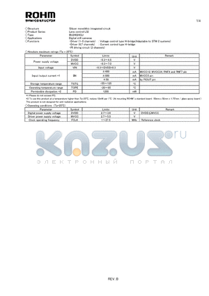 BU24024GU datasheet - Lens control LSI