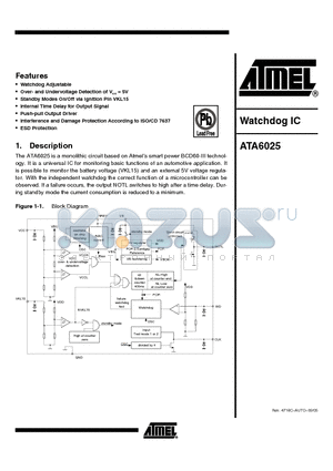 ATA6025_05 datasheet - Watchdog IC