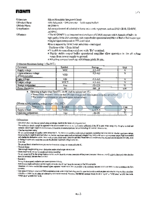 BU2506FV datasheet - 10bit 8channels , D/A converter (with output buffer)