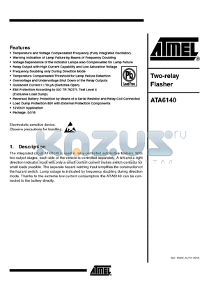 ATA6140-TBQY datasheet - Two-relay Flasher