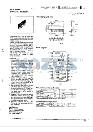 BA4234 datasheet - FM IF SYSTEM