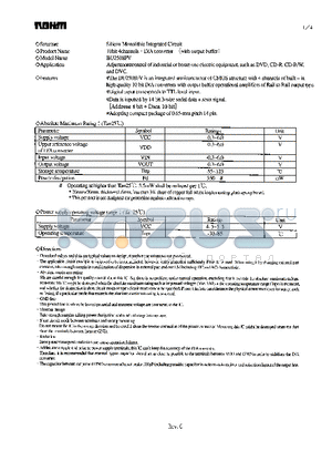 BU2508FV datasheet - 10bit 4channels , D/A converter (with output buffer)