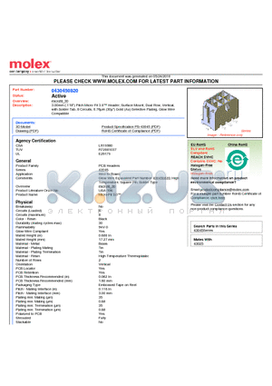 0430450820 datasheet - 3.00mm (.118