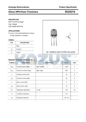 BU2527A datasheet - Silicon NPN Power Transistors