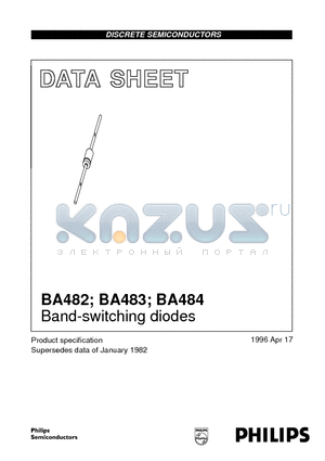 BA482 datasheet - Band-switching diodes