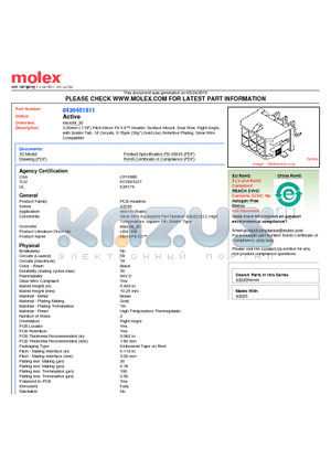 0430451811 datasheet - 3.00mm (.118