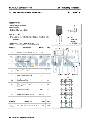 BU2720DX datasheet - isc Silicon NPN Power Transistor