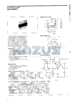 BA518 datasheet - 9V/1.5W Power Amplifier