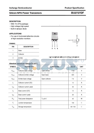 BU2727DF datasheet - Silicon NPN Power Transistors