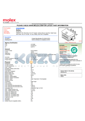 0430452209 datasheet - 3.00mm (.118