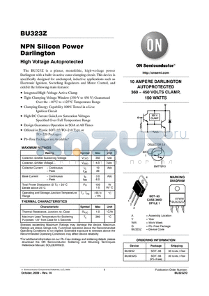 BU323Z datasheet - NPN Silicon Power Darlington