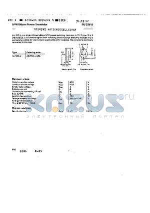 BU326A datasheet - NPN SILICON POWER TRANSISTOR