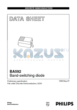 BA592 datasheet - Band-switching diode