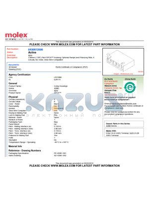 0430613006 datasheet - 3.96mm (.156