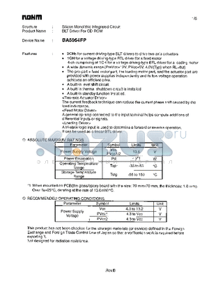 BA5954FP_1 datasheet - BLT Driver For CD-ROM