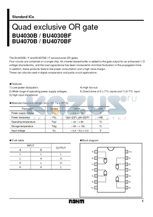 BU4030BF datasheet - Quad exclusive OR gate