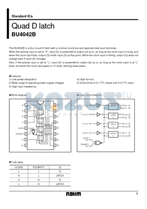 BU4042B datasheet - Quad D latch