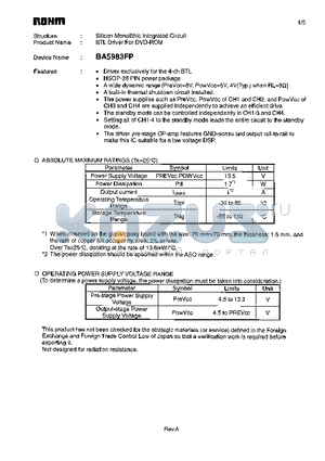 BA5983FP_1 datasheet - BTL Driver For DVD-ROM