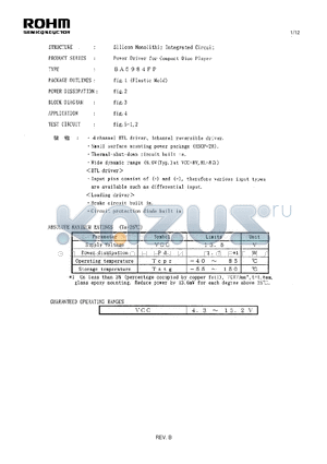 BA5984FP_11 datasheet - Silicon Monolithic Interegrated Circuit